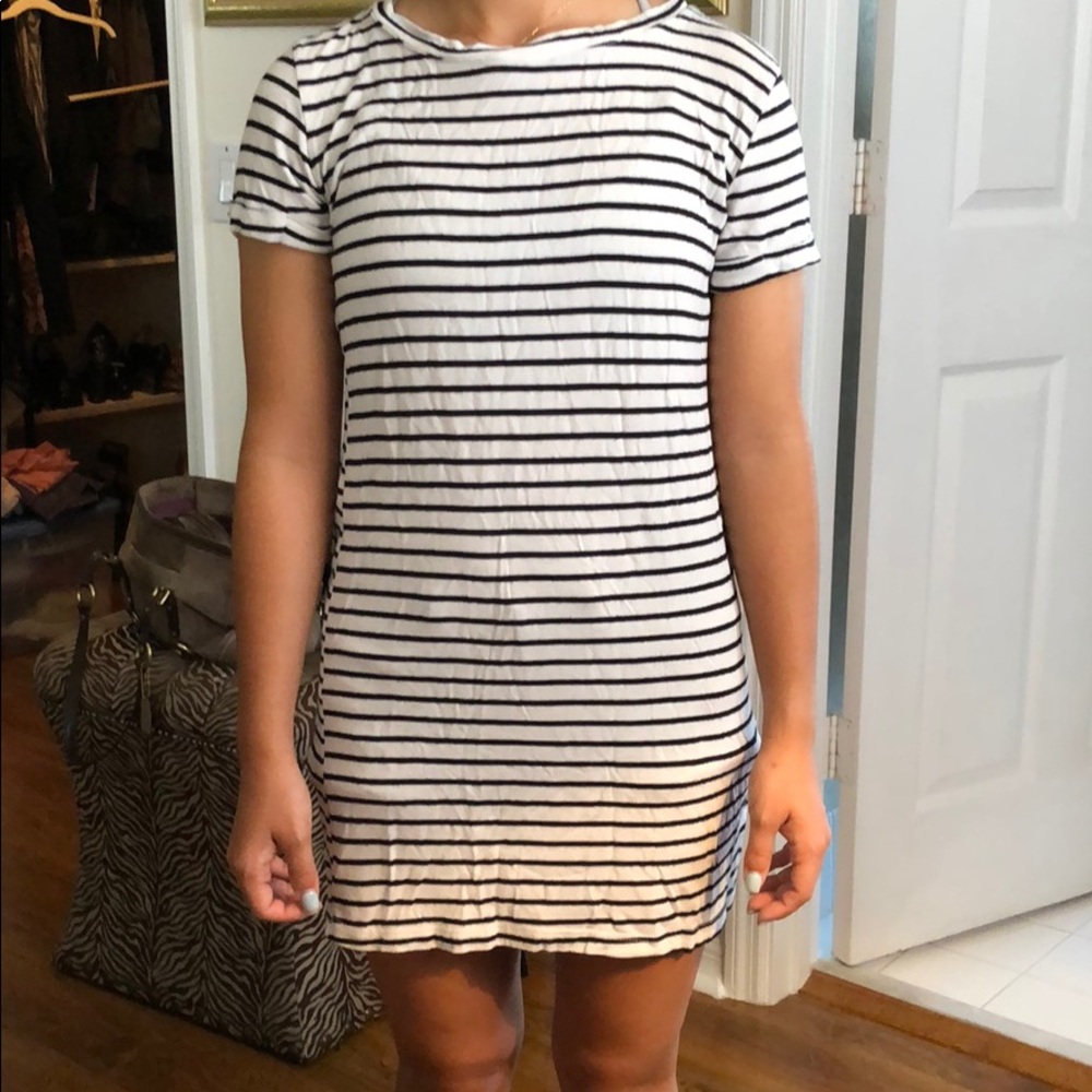 Stripped T-shirt dress